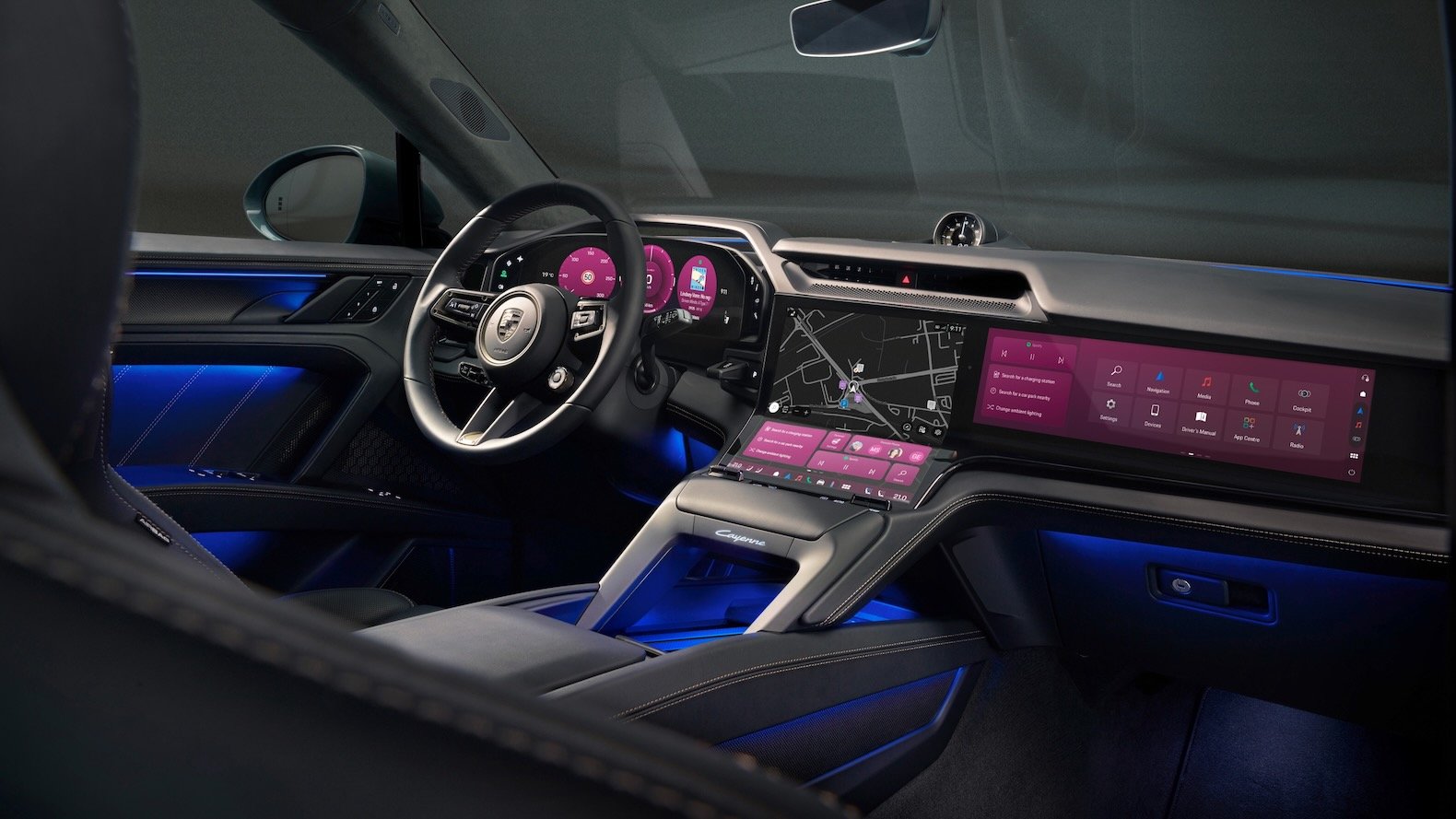Porsche Unveils 2026 Cayenne Electric Interior With Flow Display and AI Voice Assistant
